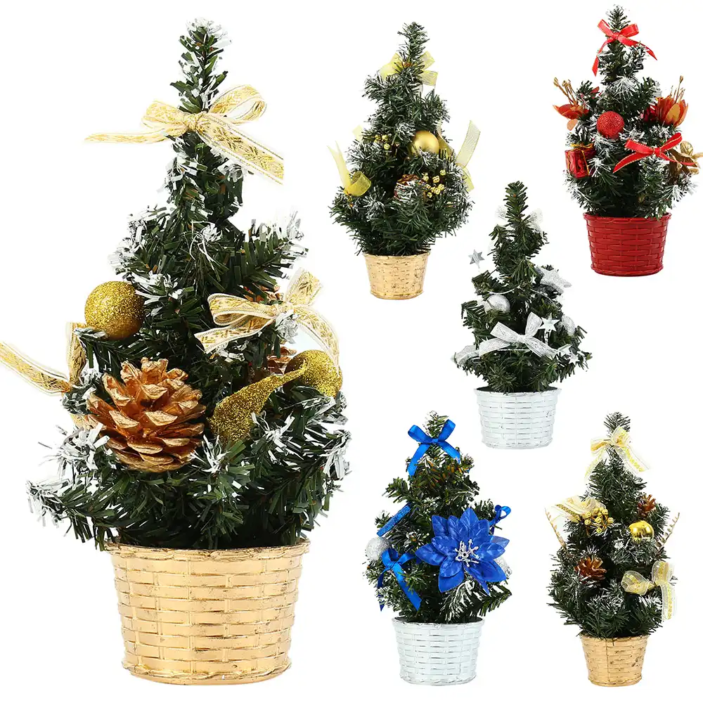 mini artificial trees christmas decorations for home xmas gift