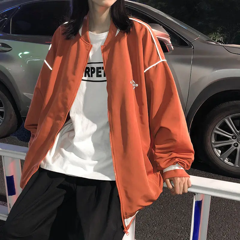 2020 Spring And Autumn New Youth Popular Men's Reflective Simple Printed Loose Jacket Fashion Casual Top Black/Orange
2020 Spring And Autumn New Youth Popular Men's Reflective Simple Printed Loose Jacket Fashion Casual Top Black/Orange
