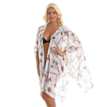 Fashionable swimsuit summer Cover-Ups versatile with amazon butterfly print travel beach chiffon Bikini shawl CU51 
Fashionable swimsuit summer Cover-Ups versatile with amazon butterfly print travel beach chiffon Bikini shawl CU51