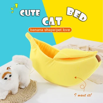 Banana Cat Bed House Cozy Cute Banana Puppy Cushion Kennel Warm Portable Pet Basket Supplies Mat Beds for Cats & Kittens
Banana Cat Bed House Cozy Cute Banana Puppy Cushion Kennel Warm Portable Pet Basket Supplies Mat Beds for Cats & Kittens