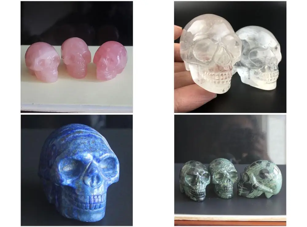 2'' Hand carved gemstone crystal clear quartz kambaba jasper skull figurine statue
2'' Hand carved gemstone crystal clear quartz kambaba jasper skull figurine statue