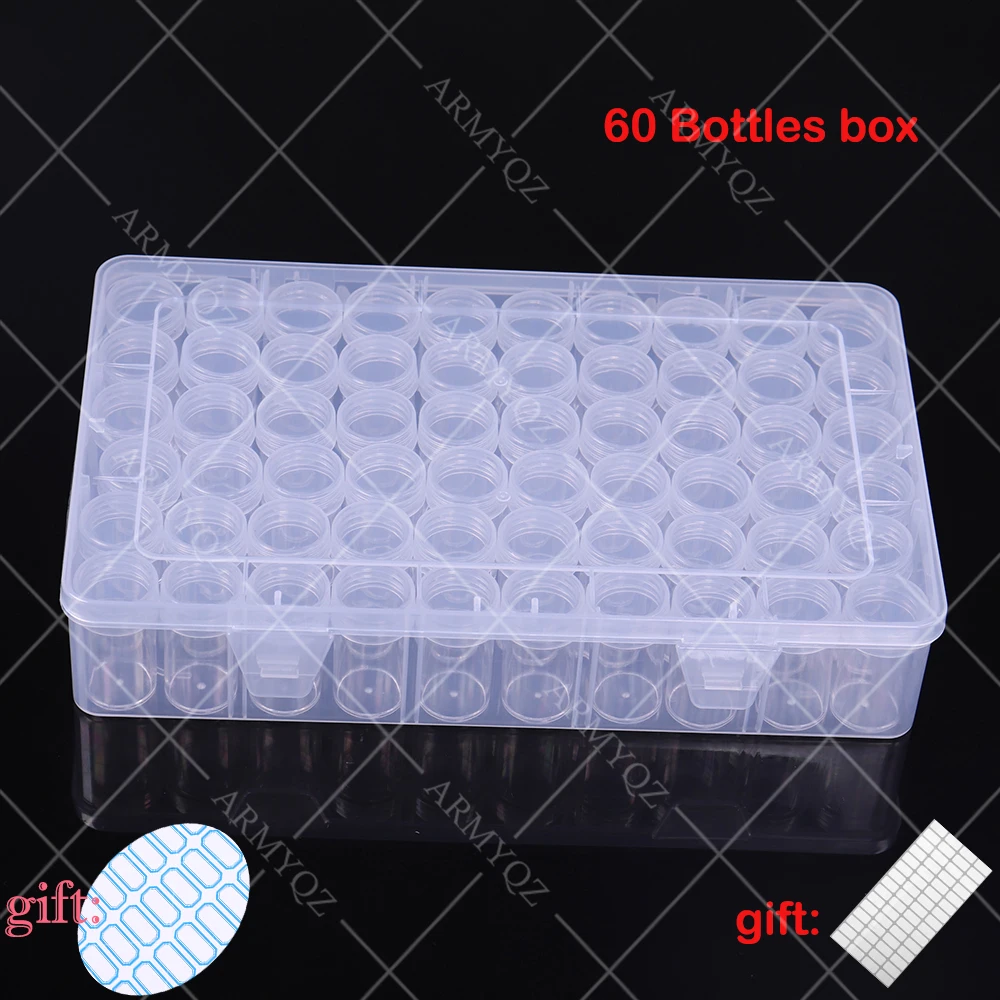 60 Girds 5D Diamond Painting Storage Containers Diamond Embroidery Accessories Tools Set Storage Box Organizer Label Sticker
60 Girds 5D Diamond Painting Storage Containers Diamond Embroidery Accessories Tools Set Storage Box Organizer Label Sticker