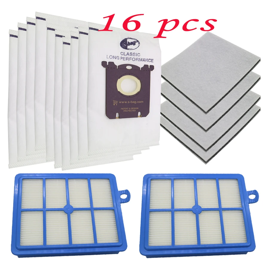 10Pcs Vacuum Cleaner Dust Bags S-Bag And 2Pcs H12 Hepa Filter+4Pcs Motor Cotton Filter Fit For Philips Electrolux Cleaner Fc90
10Pcs Vacuum Cleaner Dust Bags S-Bag And 2Pcs H12 Hepa Filter+4Pcs Motor Cotton Filter Fit For Philips Electrolux Cleaner Fc90