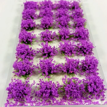 

28Pcs Simulation Flower Cluster Flowers Scene Model For 1:35/1:48/1:72/1:87 Scale Sand Table - Green Leaves + Pink Flowers