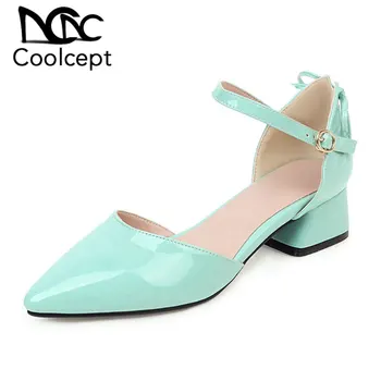 Coolcept Plus Size 31-48 Leather Women Sandals Bow-Tie Pointed Toe Shoes Women Cover Heel Soft Buckle Metal Casual Zapatos
Coolcept Plus Size 31-48 Leather Women Sandals Bow-Tie Pointed Toe Shoes Women Cover Heel Soft Buckle Metal Casual Zapatos