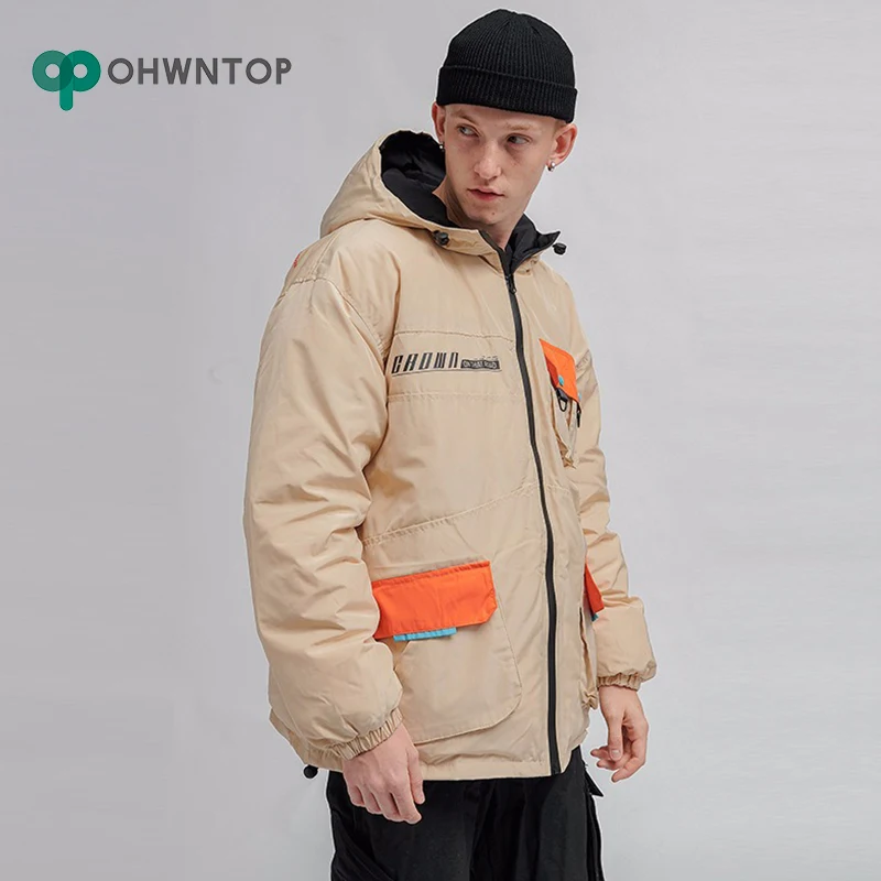 Winter Warm Jacket Parkas Multi Pockets Color Block Patchwork Hooded Cotton Padded Parkas Jackets Hip Hop Streetwear Windbreaker
Winter Warm Jacket Parkas Multi Pockets Color Block Patchwork Hooded Cotton Padded Parkas Jackets Hip Hop Streetwear Windbreaker
