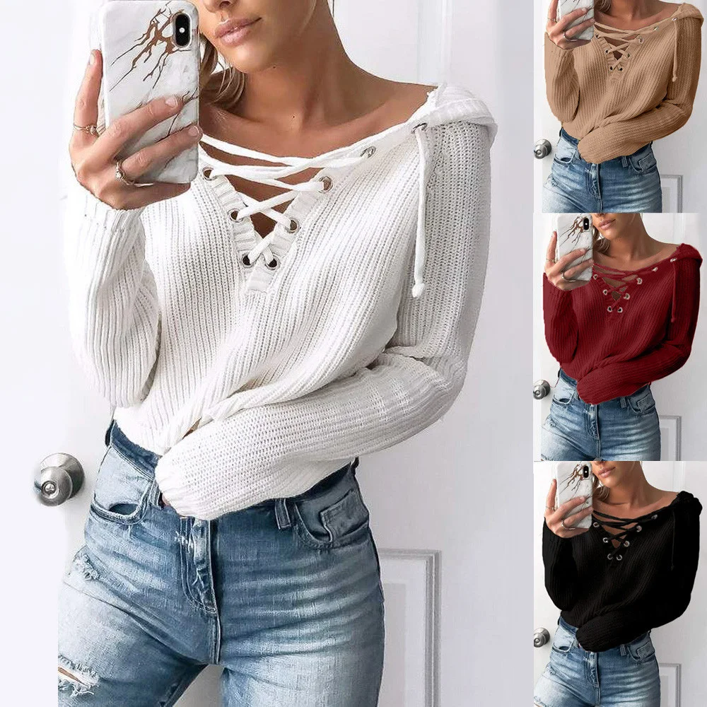 Sweater Women Plus Size Fashion Womens Winter Baggy Lace Up Coat Chunky Knitted Oversized Hooded Sweaters Jumper
Sweater Women Plus Size Fashion Womens Winter Baggy Lace Up Coat Chunky Knitted Oversized Hooded Sweaters Jumper