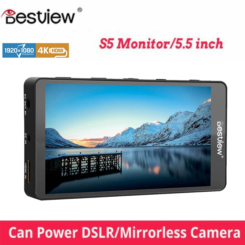 Bestview S5 5 "DSLR камера полевой монитор 4K HDMI FHD 1080P ЖК-экран дисплей для Canon sony Nikon DSLR