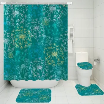 3/4 Pieces Dandelion Shower Curtains Sets Colorful Plants Carpet Toilet Mat 3D Print Home Decoration Flowers Bathroom Set
3/4 Pieces Dandelion Shower Curtains Sets Colorful Plants Carpet Toilet Mat 3D Print Home Decoration Flowers Bathroom Set