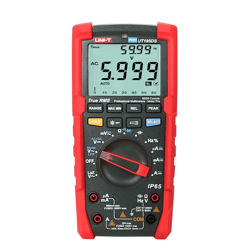 UNI-T UT195E/UT195M/UT195DS Professional Multimeters True RMS IP65 Waterproof/Dustproof/Fall-proof Digital Multimeter LoZ ACV Duty ratio
UNI-T UT195E/UT195M/UT195DS Professional Multimeters True RMS IP65 Waterproof/Dustproof/Fall-proof Digital Multimeter LoZ ACV Duty ratio