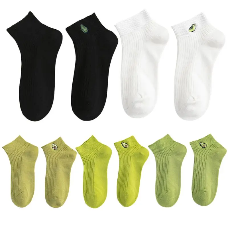 Japanese Style Women Avocado Embroidery Ankle Socks Solid Color Personality Harajuku Ribbed College Summer Cotton Short Hosiery
Japanese Style Women Avocado Embroidery Ankle Socks Solid Color Personality Harajuku Ribbed College Summer Cotton Short Hosiery