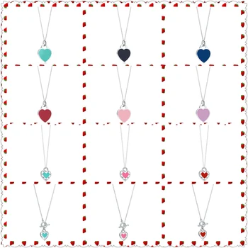 SHINETUNG 1:1 S925 Genuine Colourful Heart-Shape Pendant Necklace Women Fine European And American Style Jewelry 
SHINETUNG 1:1 S925 Genuine Colourful Heart-Shape Pendant Necklace Women Fine European And American Style Jewelry