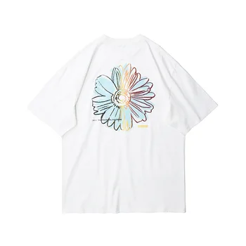 Vertical Men's Star of The Same Paragraph Daisy Flower Print Short-Sleeve Men T-shirt Loose BF Wind Brand Ins Couple
Vertical Men's Star of The Same Paragraph Daisy Flower Print Short-Sleeve Men T-shirt Loose BF Wind Brand Ins Couple