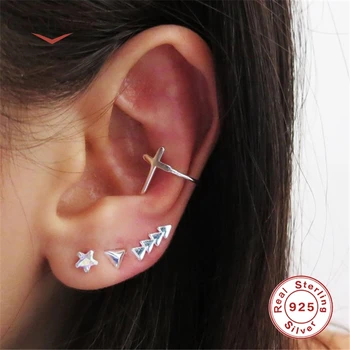 925 Sterling Silver Geometric Cross ear cuff Simple Glossy Clip on Earrings for Women Silver Clip Earrings Without piercing
925 Sterling Silver Geometric Cross ear cuff Simple Glossy Clip on Earrings for Women Silver Clip Earrings Without piercing