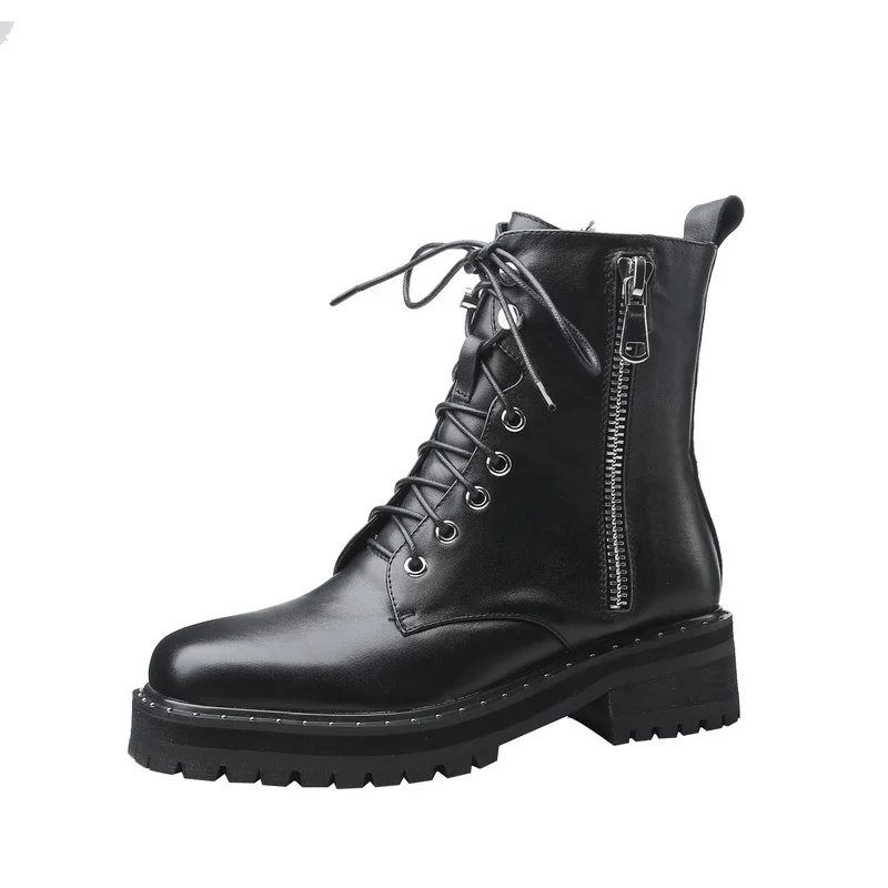 2019 Spring Woman Chelsea Boots Handmade Genuine 100% Leather Round Toe Shoes Quality Buckle Square Low Heel Lady Boots
2019 Spring Woman Chelsea Boots Handmade Genuine 100% Leather Round Toe Shoes Quality Buckle Square Low Heel Lady Boots
