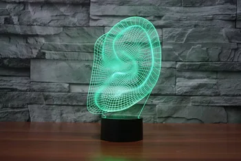 Ear shape 3D Table Lamp Creative Acrylic LED Night Light Colorful Atmosphere Decoration
Ear shape 3D Table Lamp Creative Acrylic LED Night Light Colorful Atmosphere Decoration