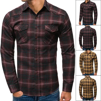 Brand Plaid Shirt Men 2019 Fashion Double Pocket Long Sleeve Lapel Casual Shirts IT Man Classic Wild Cotton Hip Hop Streetwear
Brand Plaid Shirt Men 2019 Fashion Double Pocket Long Sleeve Lapel Casual Shirts IT Man Classic Wild Cotton Hip Hop Streetwear
