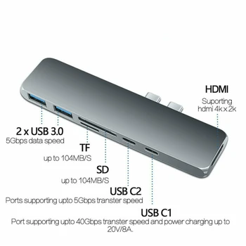 Mosible USB 3.1 Type-C Hub To Adapter HDMI VGA 4K Thunderbolt 3 Hub with Hub 3.0 TF SD Reader Slot PD for MacBook Pro/Air 2020
Mosible USB 3.1 Type-C Hub To Adapter HDMI VGA 4K Thunderbolt 3 Hub with Hub 3.0 TF SD Reader Slot PD for MacBook Pro/Air 2020