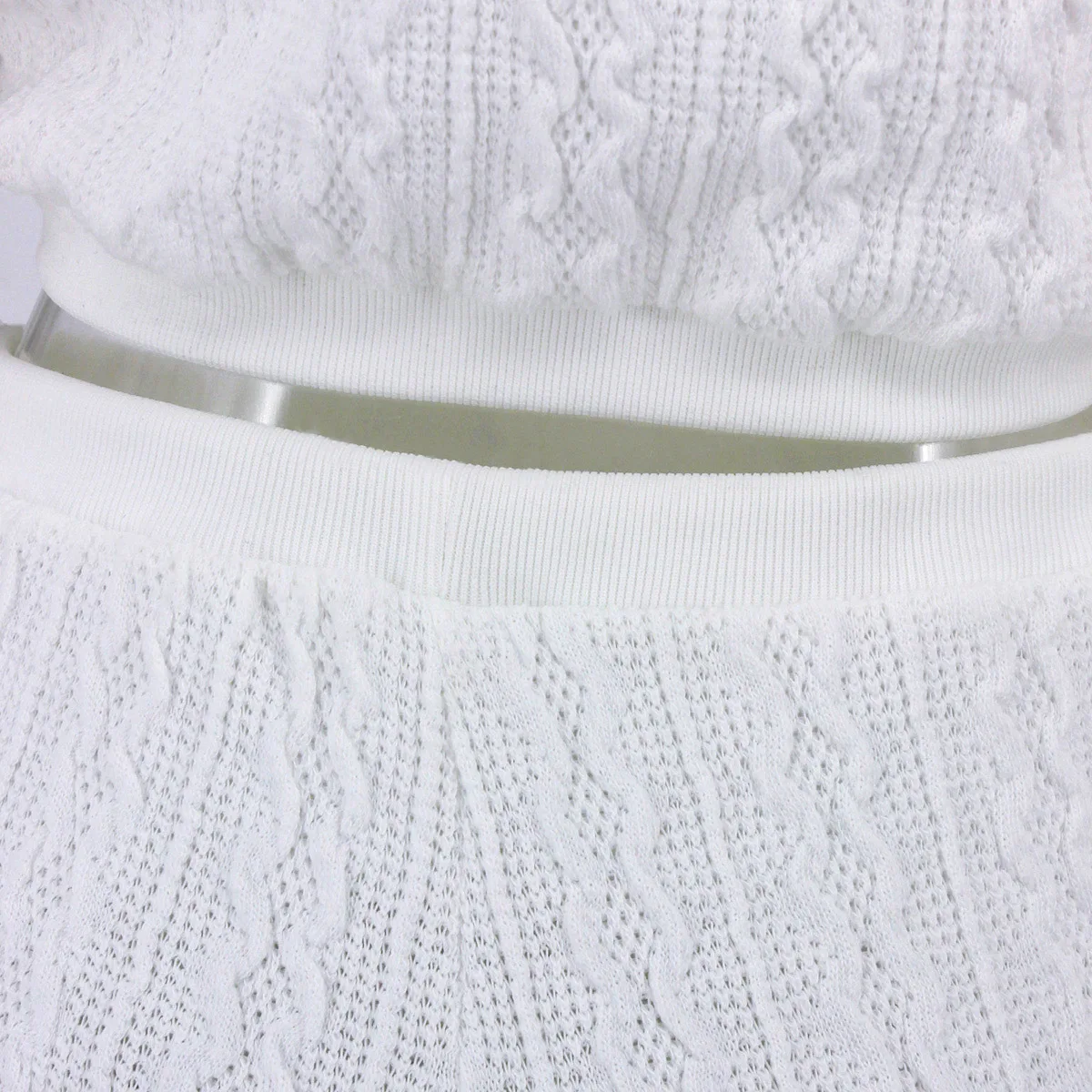 Knitted 2 Piece Set Women Long Sleeve Crop Tops And Long Pants Knitted 2 Piece Set Women Long Sleeve Crop Tops And Long Pants