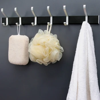 4/6 Hooks Space Aluminum Kitchen Punch-free Wall Hooks Bathroom Row Hook
4/6 Hooks Space Aluminum Kitchen Punch-free Wall Hooks Bathroom Row Hook