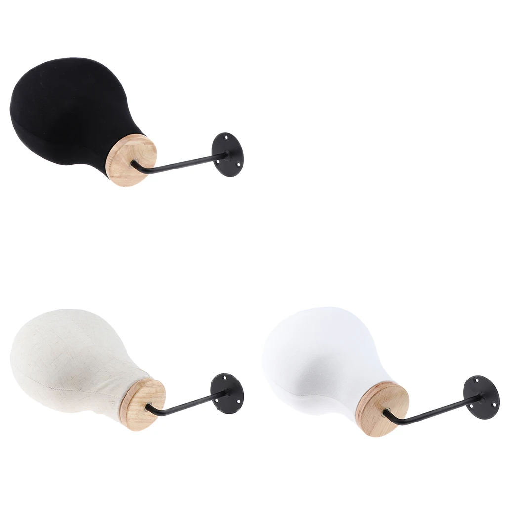 3pcs Wall Mount Canvas Block Mannequin Head Wig Making Display Manikin 21'' 3pcs Wall Mount Canvas Block Mannequin Head Wig Making Display Manikin 21''