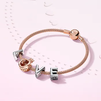 Original 925 Sterling Silver Bangle Rose Gold LOVE Letter Bracelet Bangle Fit Bead Charm Diy Fashion Jewelry
Original 925 Sterling Silver Bangle Rose Gold LOVE Letter Bracelet Bangle Fit Bead Charm Diy Fashion Jewelry