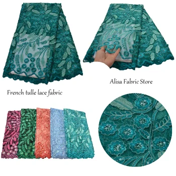 French Tulle Lace Fabrics With Sequins Lace Design 2019 High Quality Embroidery Nigerian Lace Fabrics For Nigerian Prom dress 
French Tulle Lace Fabrics With Sequins Lace Design 2019 High Quality Embroidery Nigerian Lace Fabrics For Nigerian Prom dress
