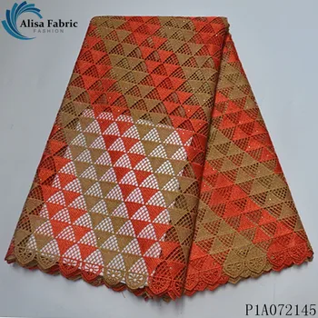 Alisa fashion two - color twill mix match high quality african cord lace fabric embroidered with stones 5 yards/piece for sewing
Alisa fashion two - color twill mix match high quality african cord lace fabric embroidered with stones 5 yards/piece for sewing