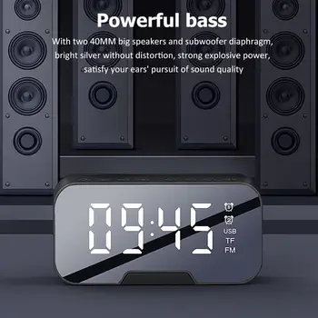 High Version Multifunctional Simple Mirror Bluetooth Clock Audio Bluetooth Audio Alarm Clock Audio Card Audio With FM
High Version Multifunctional Simple Mirror Bluetooth Clock Audio Bluetooth Audio Alarm Clock Audio Card Audio With FM