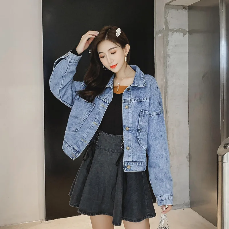 2019 New Style Korean-style Jeans Coat Women's Ozhouzhan BF Style Versatile Retro Short Diamond Set Printed Jacket Fashion
2019 New Style Korean-style Jeans Coat Women's Ozhouzhan BF Style Versatile Retro Short Diamond Set Printed Jacket Fashion