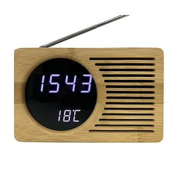 Bamboo Radio Home Bedroom Silent Travel LED Digital Decorative Desk Sounds Control Alarm Clock Temperature Display Vintage
Bamboo Radio Home Bedroom Silent Travel LED Digital Decorative Desk Sounds Control Alarm Clock Temperature Display Vintage