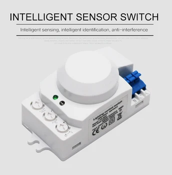 Microwave Sensor Switch 5.8GHz Radar Sensor Switch 360 Degree Radar motion Sensor Light Switch Body Motion Detector
Microwave Sensor Switch 5.8GHz Radar Sensor Switch 360 Degree Radar motion Sensor Light Switch Body Motion Detector