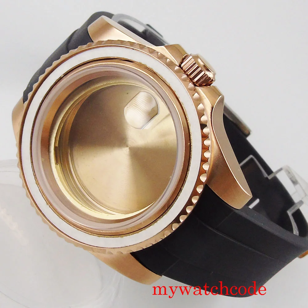 Bliger 40mm Men Watch Case Wactch Parts Rubber Strap Fit MIYOTA 8215 Automatic Movement Sapphire Glass Rose Gold Plated Case
Bliger 40mm Men Watch Case Wactch Parts Rubber Strap Fit MIYOTA 8215 Automatic Movement Sapphire Glass Rose Gold Plated Case