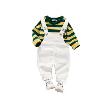 New Spring Autumn Children Casual Clothes Kids Boys Girls Striped T Shirt Bib pants Pants 2pcs/sets Baby Toddler Tracksuit sets
New Spring Autumn Children Casual Clothes Kids Boys Girls Striped T Shirt Bib pants Pants 2pcs/sets Baby Toddler Tracksuit sets
