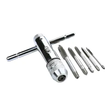 Adjustable T-Handle Ratchet Tap Wrench Machinist Tool Twisted Wire Tapping Hand Tap Wrench T-shape Tap Hinge Hand Tool
Adjustable T-Handle Ratchet Tap Wrench Machinist Tool Twisted Wire Tapping Hand Tap Wrench T-shape Tap Hinge Hand Tool