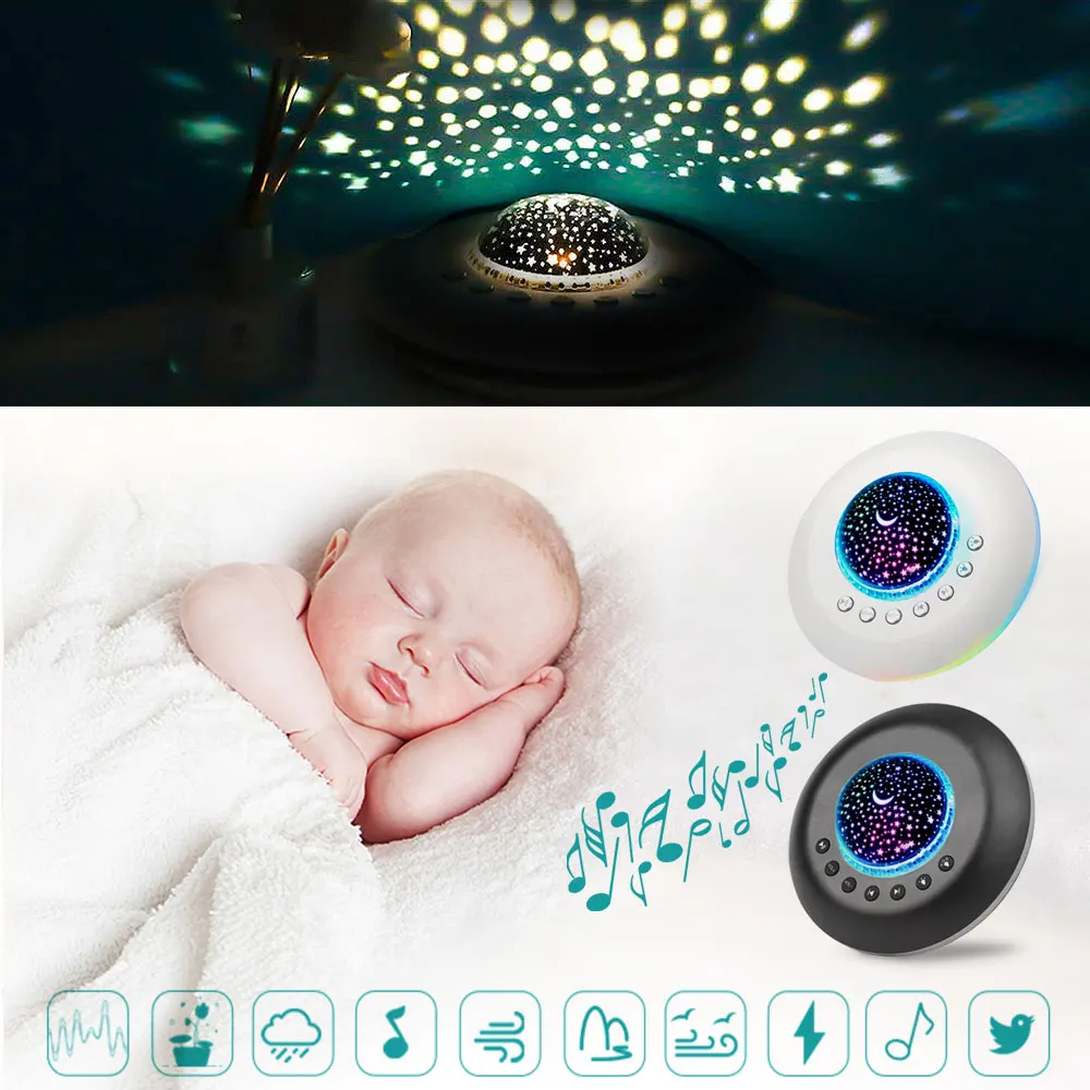 Multifunctional White Noise Machine Baby Sleeping Sleep Sound Therapy with Star Projector Night Light Portable for Home Outdoors
Multifunctional White Noise Machine Baby Sleeping Sleep Sound Therapy with Star Projector Night Light Portable for Home Outdoors