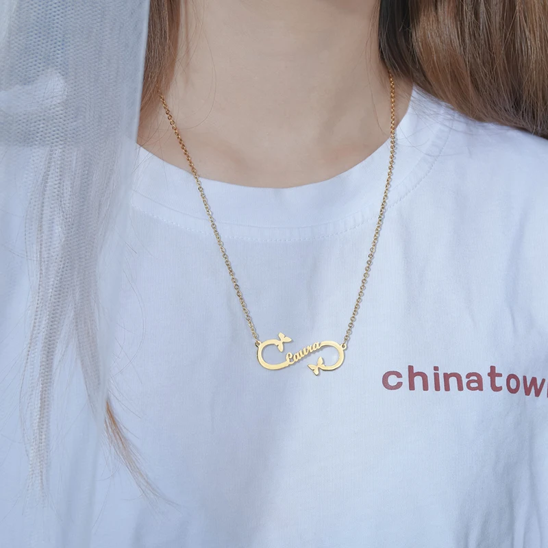 Fashion Stainless Steel Personalized Letter Initial Name Necklaces Customized Nameplate Necklace With Butterfly Female Jewelry
Fashion Stainless Steel Personalized Letter Initial Name Necklaces Customized Nameplate Necklace With Butterfly Female Jewelry