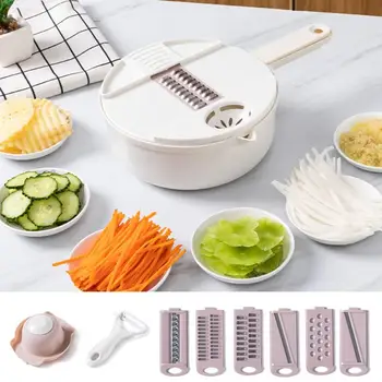 

Adjustable Vegetable Slicer Multifunctional Fruit Potato Peeler Carrot Grater 7 Types Blade Mode Fruits Slicer Kitchen Tools