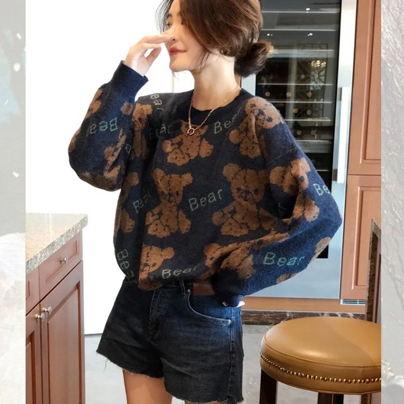 Women's 2020 New Autumn and Winter Bear Sweater Sweater Women's Loose and Lazy Style Bottoming Shirt Women's Fall Fashion
Women's 2020 New Autumn and Winter Bear Sweater Sweater Women's Loose and Lazy Style Bottoming Shirt Women's Fall Fashion