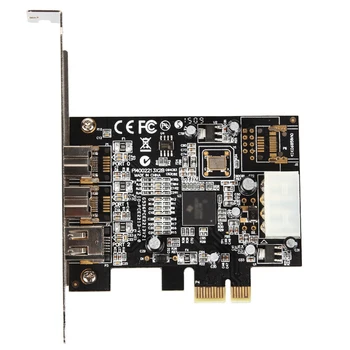 PCI E To IEEE 1394 Adapter 3 Ports 1394A x 1+1394B x 2 PCI Express Expansion Card Plug and Play for Desktop PC
PCI E To IEEE 1394 Adapter 3 Ports 1394A x 1+1394B x 2 PCI Express Expansion Card Plug and Play for Desktop PC