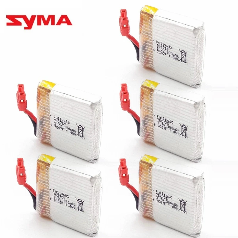 Syma X21 X21W Радиоуправляемый квадрокоптер запасные части 5 шт. 3 7 в 380 мА · ч с зарядным