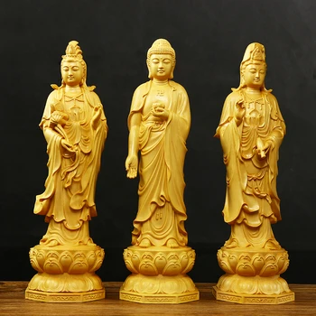Wood sculpture handicraft Boxwood carving Home accessories Ornament of Buddha Buddhism The three saints of the West Living room
Wood sculpture handicraft Boxwood carving Home accessories Ornament of Buddha Buddhism The three saints of the West Living room