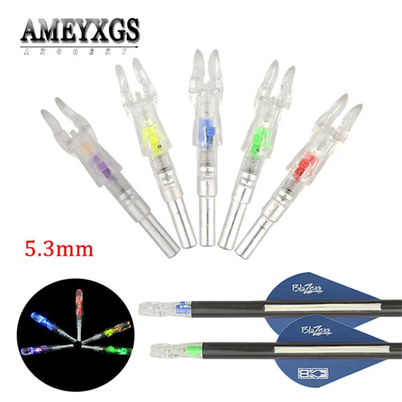12pcs Shooting Training 5.3mm Arrow Nock Automatic Lighted Illuminated Arrow Shaft Tail Compound Recurve Bow Archery Accessories
12pcs Shooting Training 5.3mm Arrow Nock Automatic Lighted Illuminated Arrow Shaft Tail Compound Recurve Bow Archery Accessories