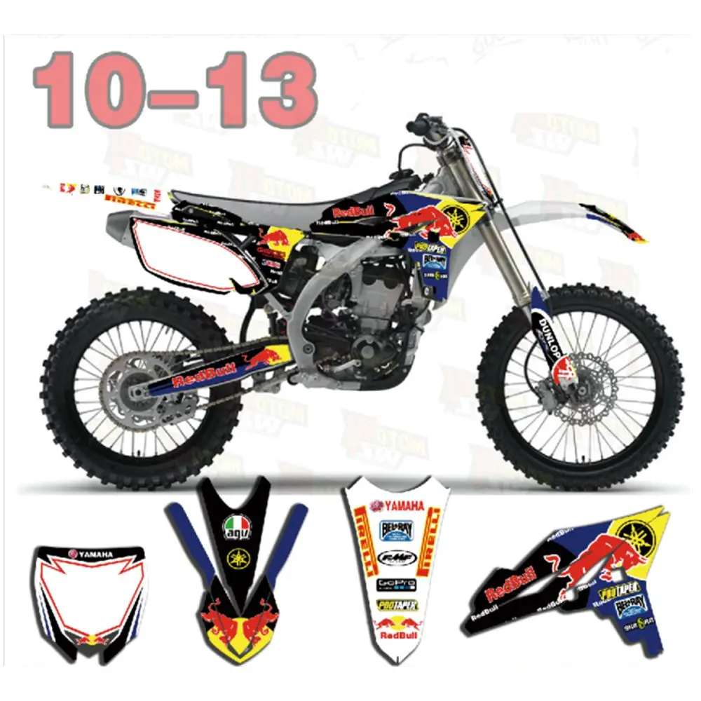 New Bull Full Graphics Decals Stickers Custom Number Name Glossy Bright Stickers Waterproof for YAMAHA YZF250 2010-2013
New Bull Full Graphics Decals Stickers Custom Number Name Glossy Bright Stickers Waterproof for YAMAHA YZF250 2010-2013