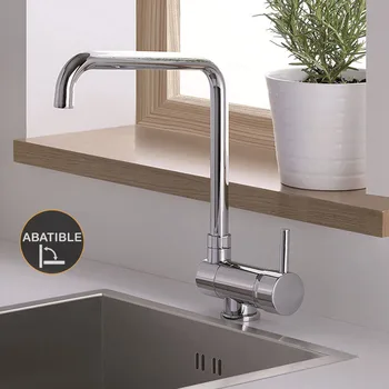 Kibath single pipe faucet high swing 180 ° and adjustable for sinks with little space or windows nearby
Kibath single pipe faucet high swing 180 ° and adjustable for sinks with little space or windows nearby