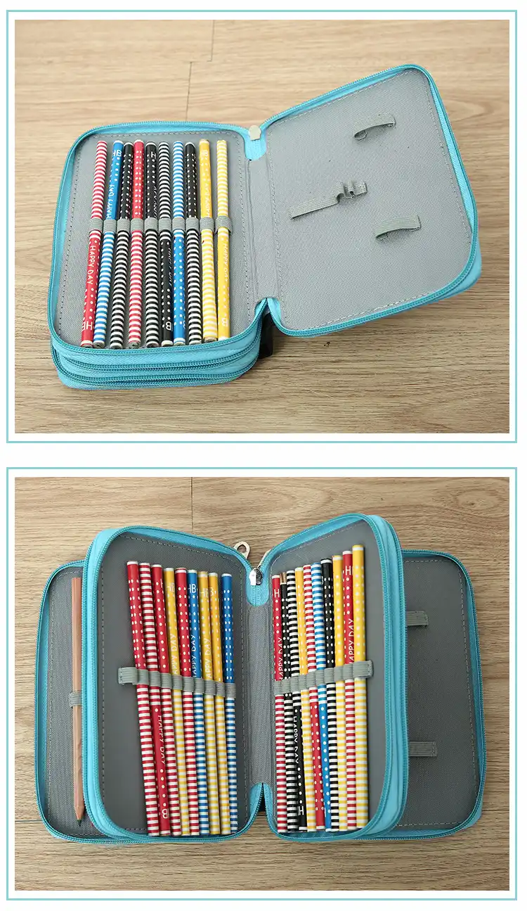 pencil storage box design zipper supplies school box stationery
