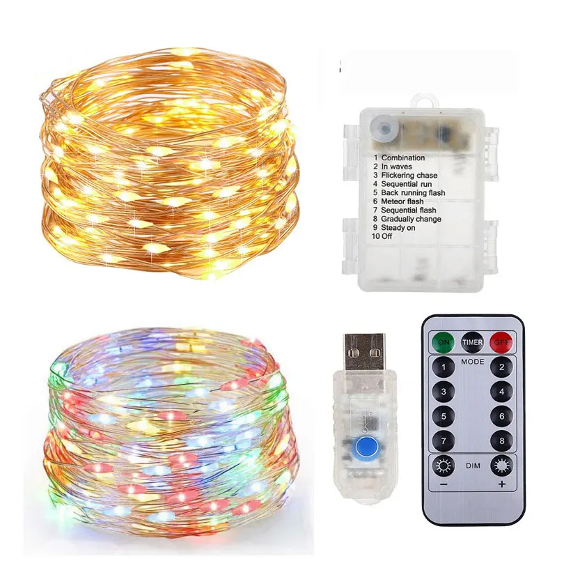 Outdoor Fairy Lights 8 Modes 100Led String Lights with Remote Timer Control Battery Operated Waterproof Copper Wire Fairy Lights
Outdoor Fairy Lights 8 Modes 100Led String Lights with Remote Timer Control Battery Operated Waterproof Copper Wire Fairy Lights