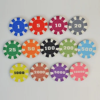 High Quality Professional Ceramic Poker Sample Chips Set Colorful Chip Each Denomination for 1 Pcs
High Quality Professional Ceramic Poker Sample Chips Set Colorful Chip Each Denomination for 1 Pcs