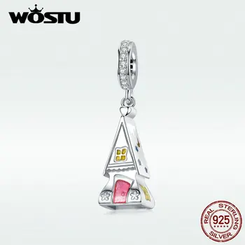 WOSTU Sweet Home & House Dangle Charms 100% 925 Sterling Silver Zircon Bead Fit Original Bracelet Pendant Jewelry Making BKC1267 
WOSTU Sweet Home & House Dangle Charms 100% 925 Sterling Silver Zircon Bead Fit Original Bracelet Pendant Jewelry Making BKC1267