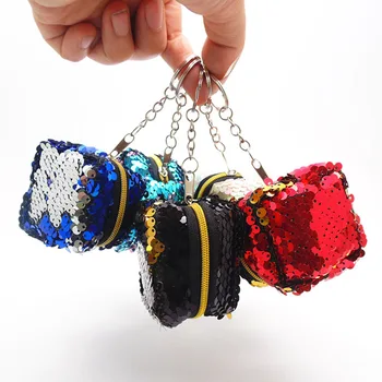 Square Double-Sided Reversible Sequin Coin Purse Ladies Fashion Three-Dimensional Coin Purse With Key Chain
Square Double-Sided Reversible Sequin Coin Purse Ladies Fashion Three-Dimensional Coin Purse With Key Chain